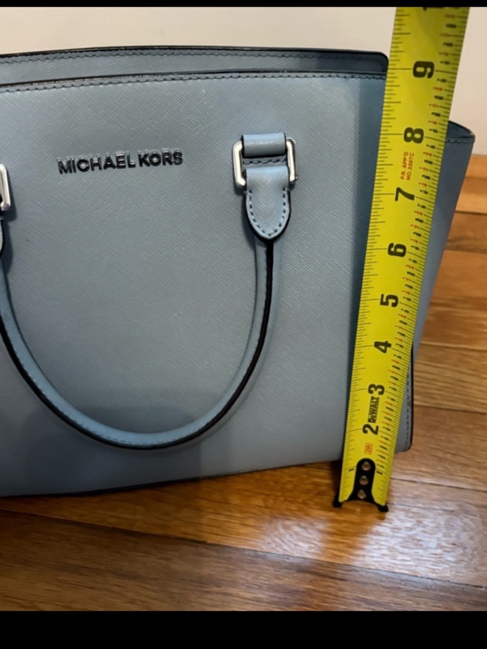 Michael Kors Brown & Light Blue purses both 2 included crossbody satchel bag set - Picture 14 of 16